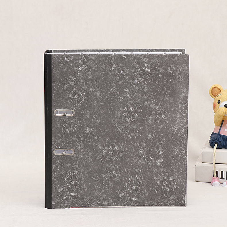 Office Stationery Hard Plastic File Folder with Marble Lever Arch and Customizable Logo