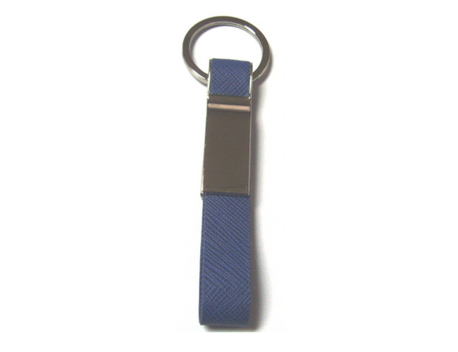 PU Leather Wrist Strap Keychain Zinc Alloy Metal Key Holder Customized Keyring