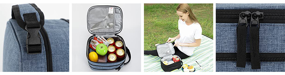 Expandable picnic tote bag With Adjustable Shoulder Strap