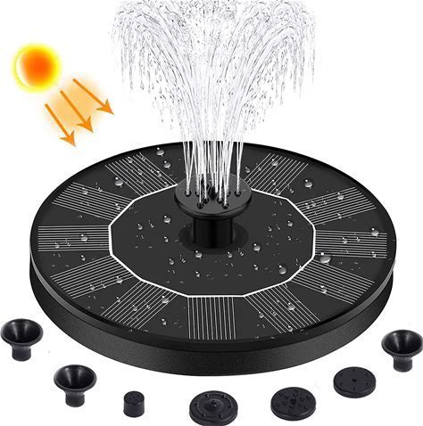 Max Flow 180L/h Solar Power Water Fountain Pump for Bird Bath Pool Fish Tank 7V/3W