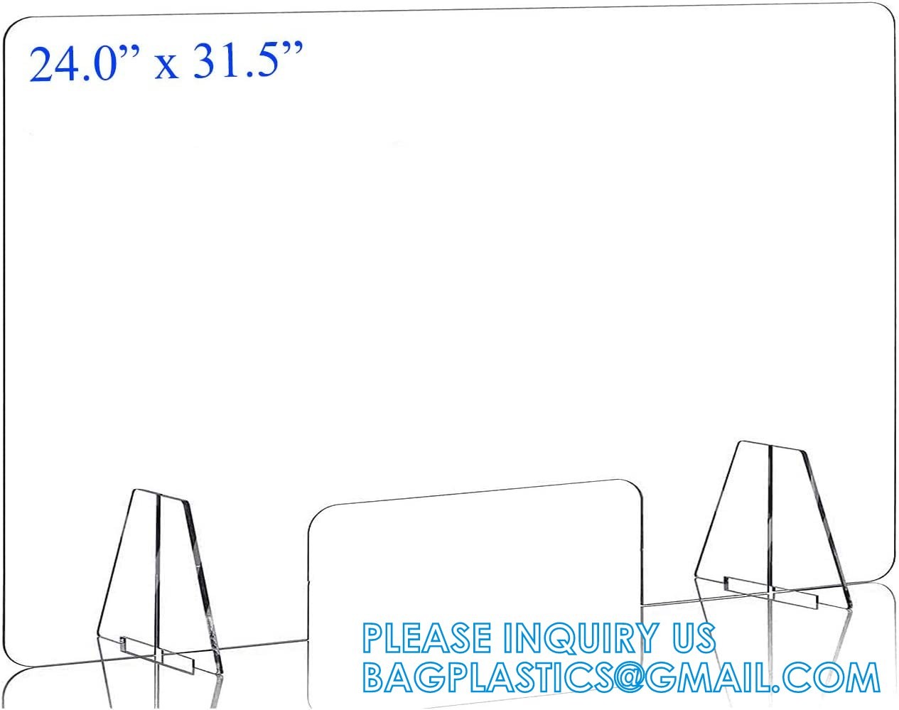 Portable Acrylic Sneeze Guard Shield Divider Perspex Screens Barrier Plastic Shield Counter, Social Distancing