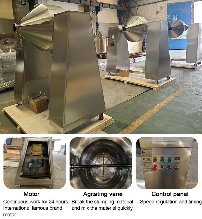 2L - 6000L Double Cone Blender Pharmaceutical Powder Mixer Machine