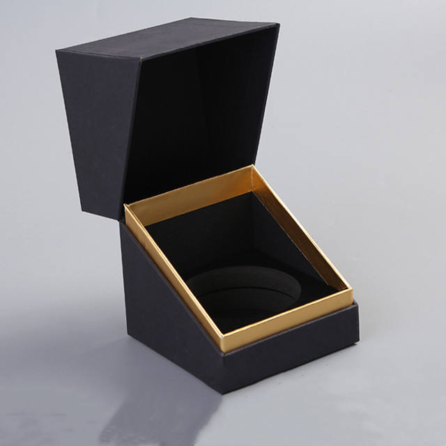 Embossing Rigid Black Candle Boxes Jars With Lid UV Coating OEM