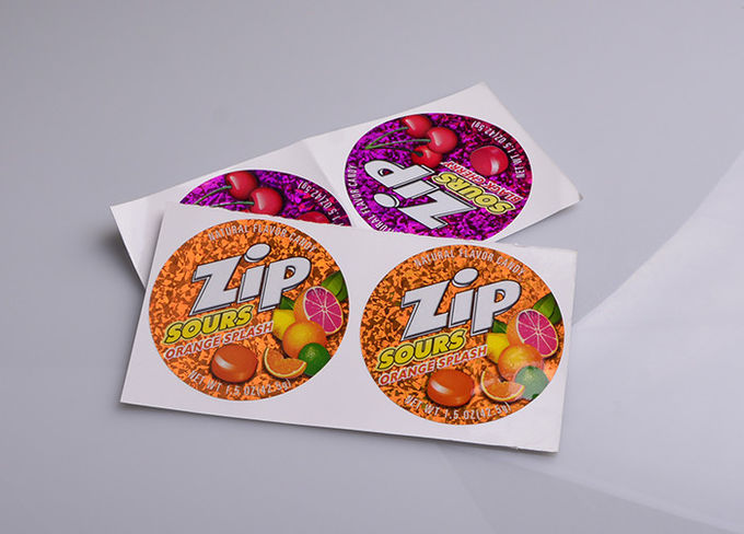 Personalized printing permanent adhesive hologram vinyl candy box packaging sticky labels