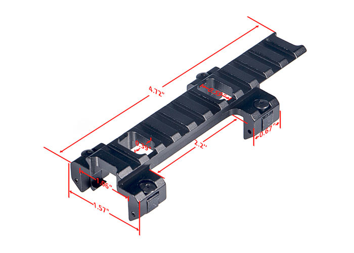 Picatinny Weaver Rail 20mm Scope Mount Easy Attachment For MP5 G3 Series