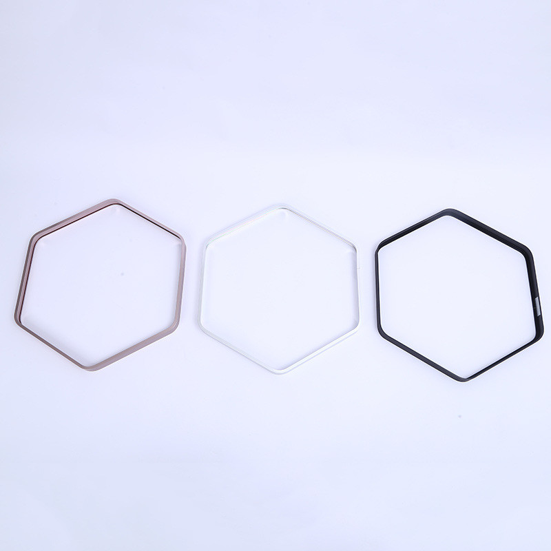 Hexagonal Aluminium Mirror Frame Furniture Profiles For Displaying Picture