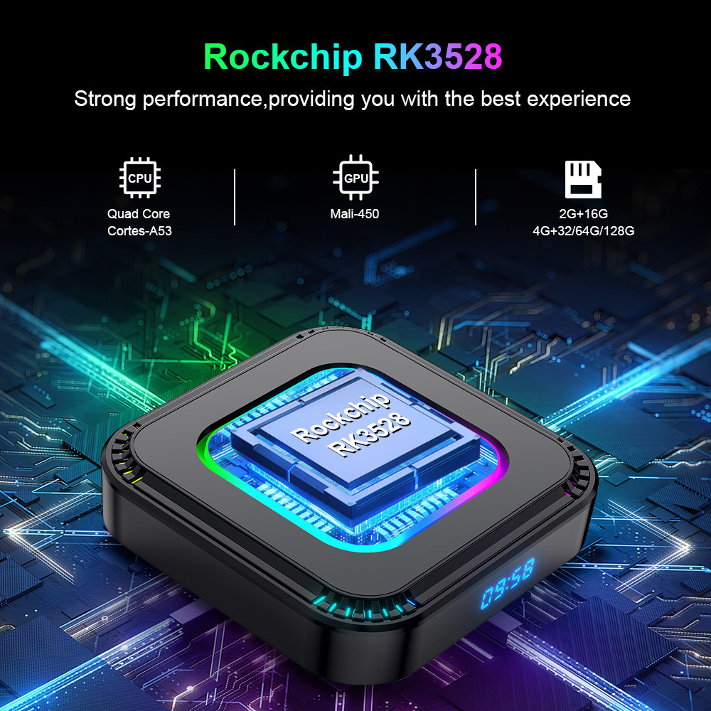 Customize DIY IPTV Box Wifi Quad Core 16GB TV Box Android 13.0