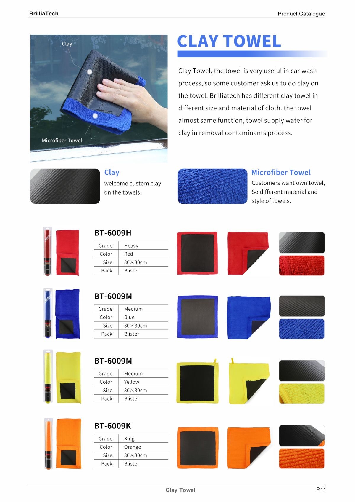 Blue Clay Cloth Car Detailing Perforated Clay Towel 12x12 inches Removal Contaminats