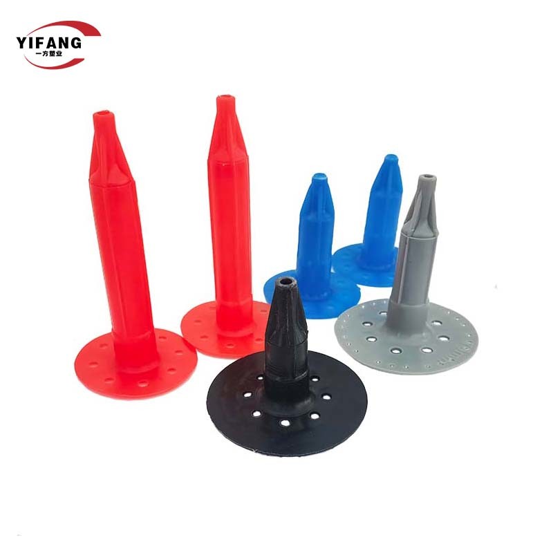 60mm Zinc Plating HDPE Insulation Nail With Plastic Frame
