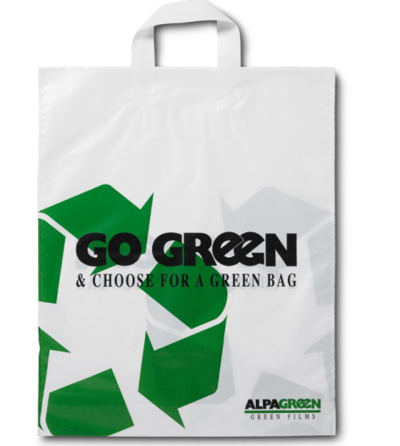 Sustainable Loop Handle Plastic Bags Moisture Proof , HDPE Woven Polypropylene Bags With Handles