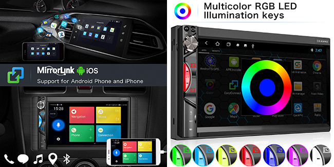 Universal 2 Din Car Android Stereo 2+32G 7 Inch Touch Screen Car Stereo With Gps