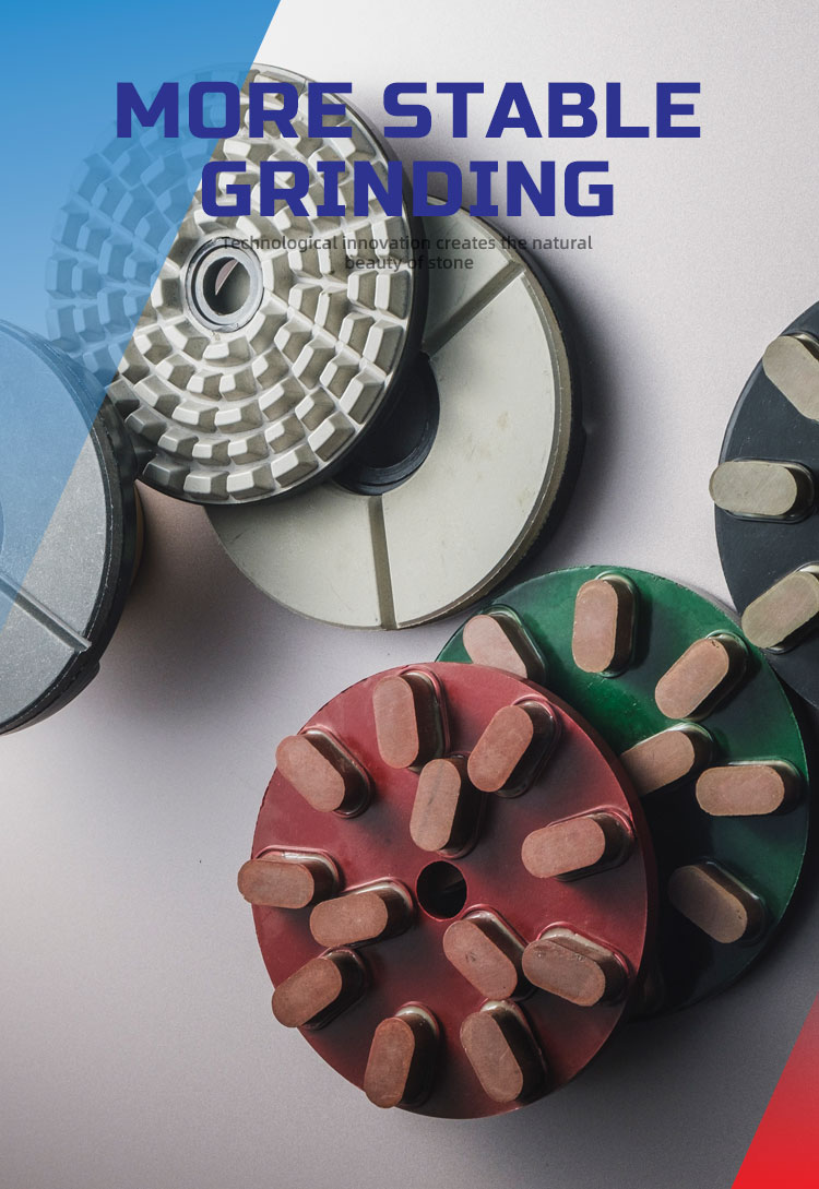 Metal Powder Diamond Satellite Wheel for Polishing Granite Slab 130mm Customized