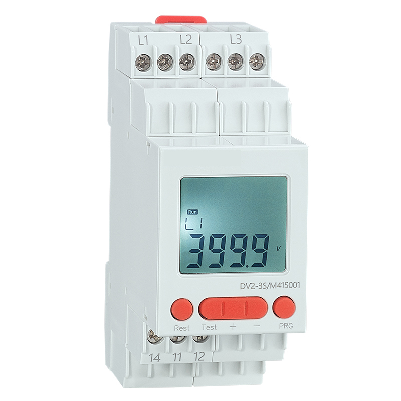 DV2-3SM415 Relays LCD Display Relays Three Phase Loss Phase Reversal Phase Asymmetry Voltage Protecter 415V