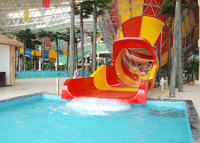 Commercial Fiberglass Custom Water Slides Adult Stimulating High Speed Slide