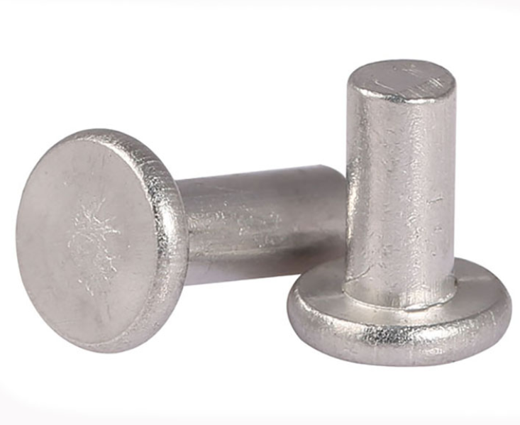 SUS304 / SUS316 Stainless Steel Flat Round Head Rivets Solid