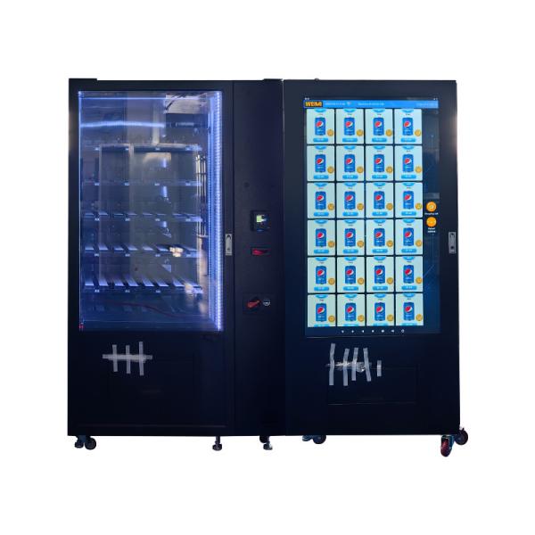 High Capacity Outdoor Combo Vending Machine With Weatherproof House Street Food