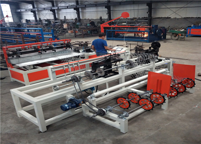 High Speed PLC Controlled Chain Link Weaving Machine , Fencing Making Machine