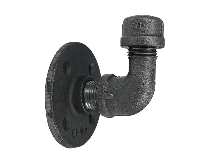Casting Industrial Style Pipe Spigot Handle Coat Hanger 3 Hook Wall Mounted Kit