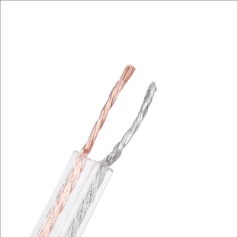 Transparent Soft Copper OFC 2 Core 14 Awg Composite Audio Video Cable
