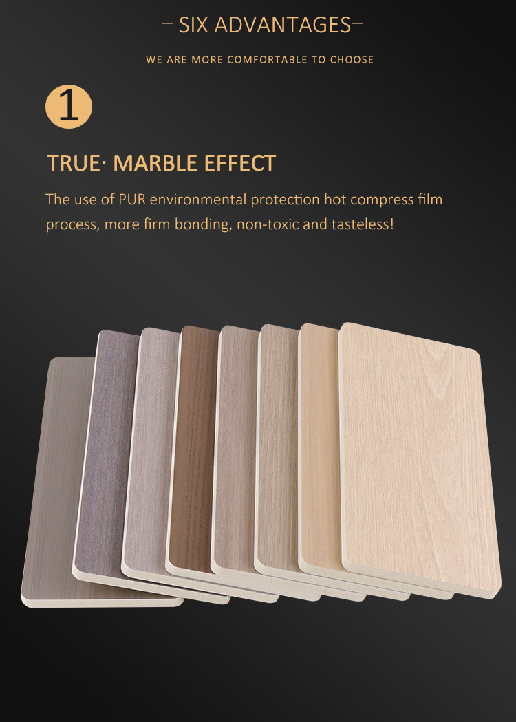 PVC Wall Panel Hot Sale 1220*2440*5/8mm Flame Retardant Bamboo Charcoal Wood Eco-Friendly PVC Marble Wall Panel Indoor Decorative Panel Ceiling For