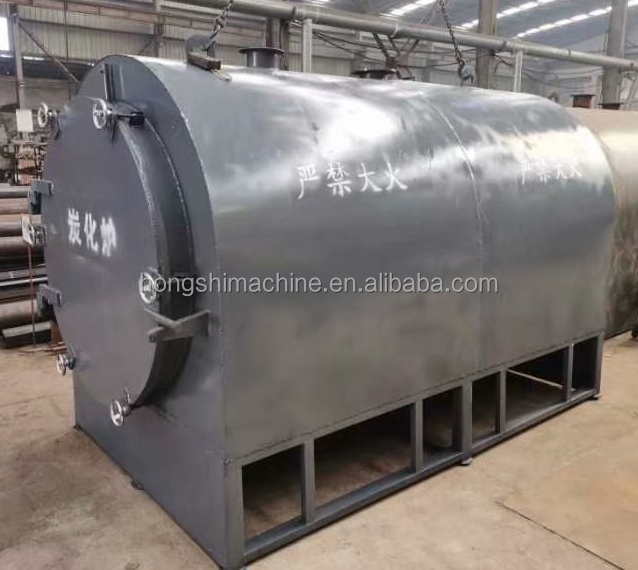 Horizontal Wood Log Carbonization Stove , Bamboo Charcoal Carbonizer Furnace Oven