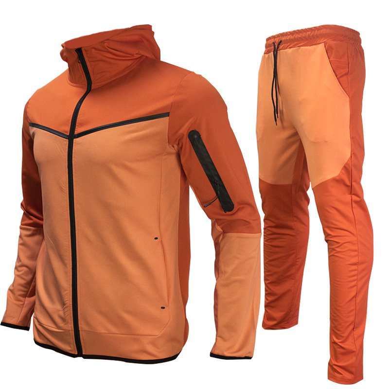 Fitted Printed Men Sportswear Set Gym Training Swimwear Two Pieces Tracksuit