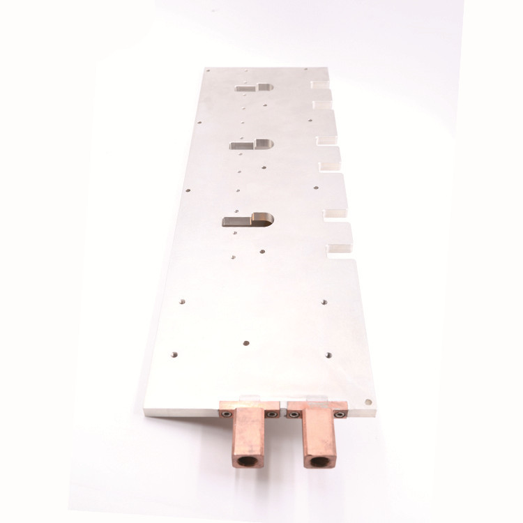 Flat Copper Pipe Heat Sink Water Cooling Plate For Electrical Devices