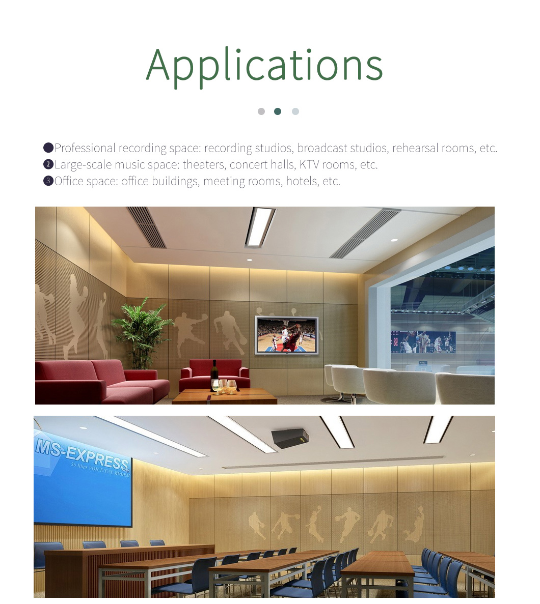 Wood Veneer Micro Perforated Acoustic Panels 12mm Thickness For Full Frequency Absorption