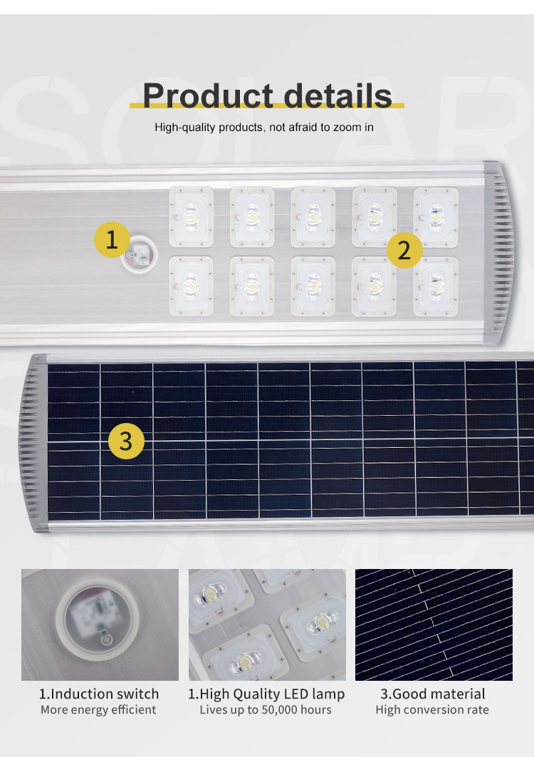 IP65 Outdoor Solar Street Light Garden Waterproof 1000W LED All In 1