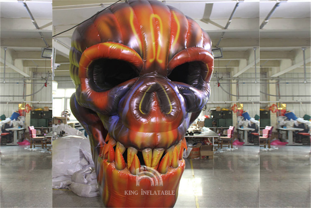 Giant Inflatable Skull Entrance Halloween Decoration Inflatable Devil Skeleton Skull Head For Club Party