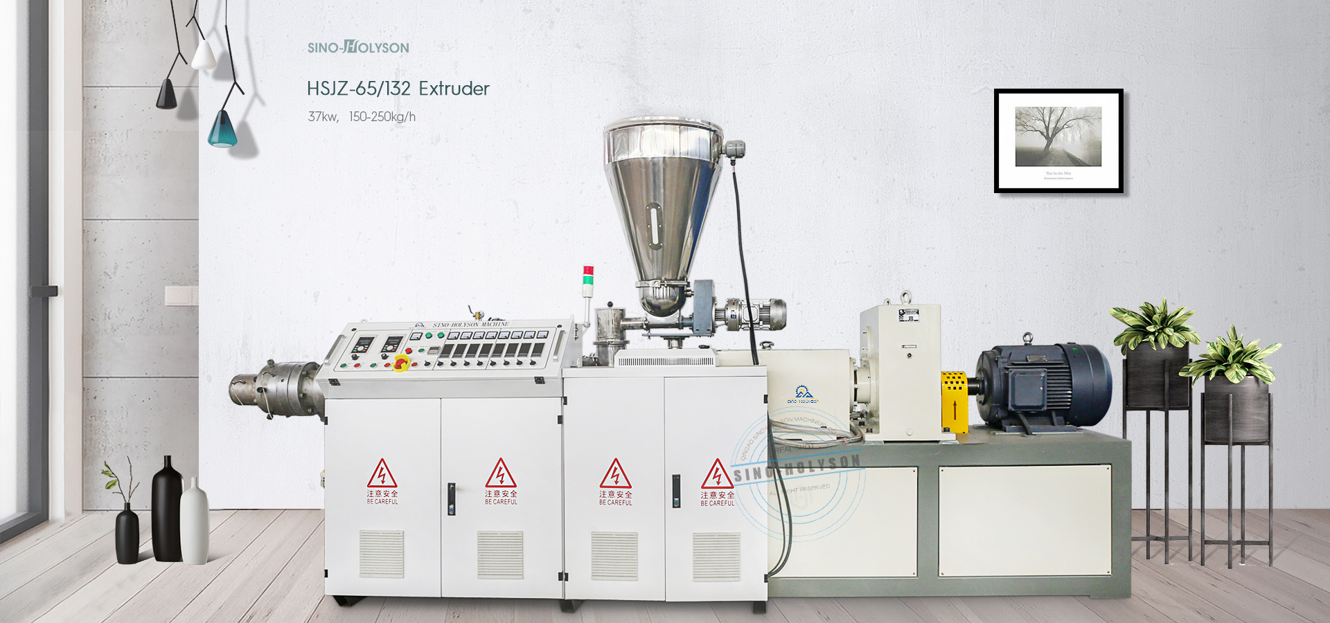 22 1 Screw L/D Ratio PVC Wood Composite Hollow Grille Bamboo Wall Panel Extrusion Line Making Machine