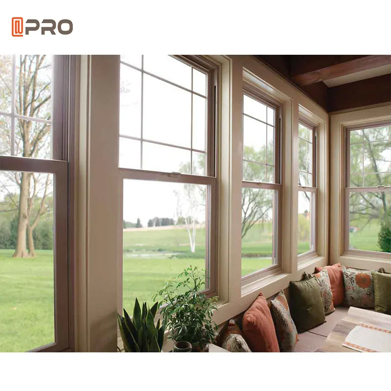 Lift Up Hurricane Impact French Windows Small Size Single Double Hung Aluminium Up Down Sliding Window