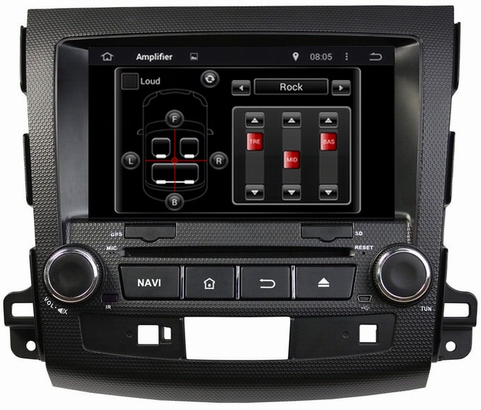 Ouchuangbo Auto Stereo DVD Multimedia Kit for Mitsubishi Outlander 2006-2012 Android 4.4 R