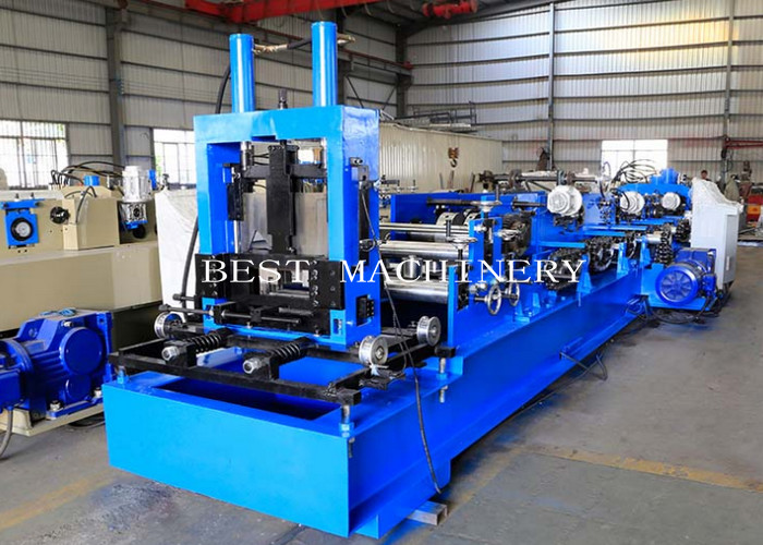 PLC Quick Changeable Purline Machine , CZ Interchangeable Purlin Machine