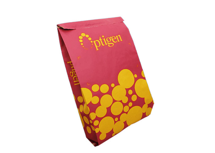 2 Layer 3 Layers 25kg Heat Sealed Paper Bags Plain Kraft Paper Flour Package Bag