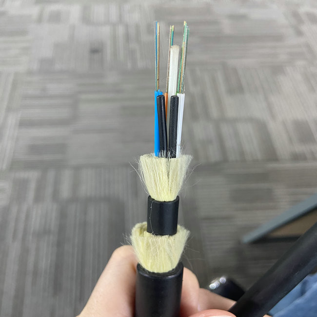 ADSS Fiber Optic Cable Span 100m 500m 24 48 96 Core Overhead Aerial Fiber Optic Cable