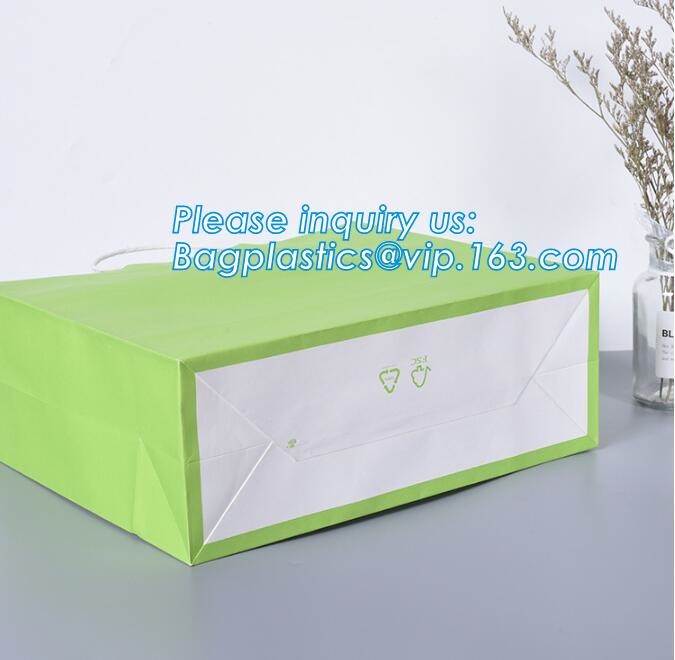 Custom Printed Accept Wholesale Stock White Brown Kraft Paper Shopping Bag With Handle No Minimum, carrier handle bags