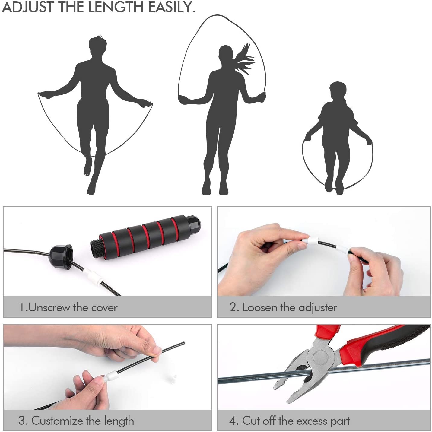 4.5mm*280 0.3kg Sports Skipping Ropes High Fast Tangle Free Jump Rope