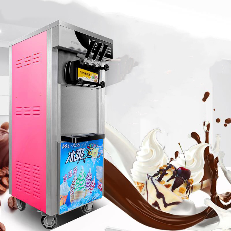 Ice Cream Machine R22 Factory Supply Making Commercial Home 25L H Frozen Marketing Steel Key Stainless Power Engine Milk Food