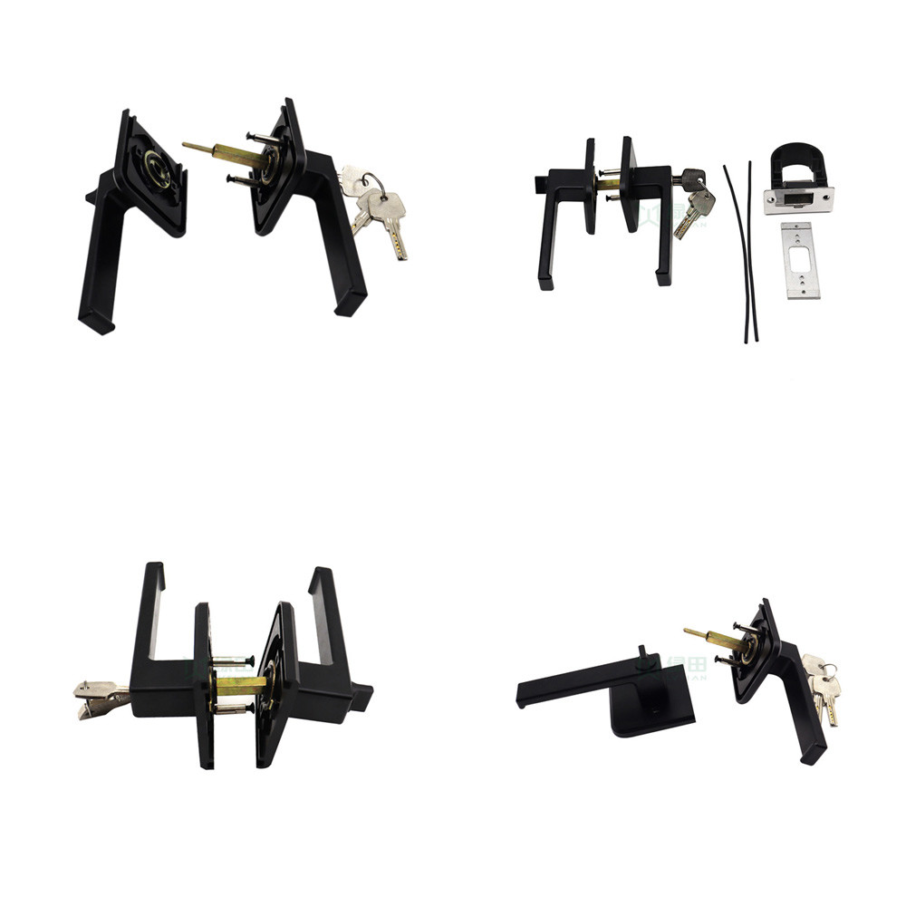 Aluminum Door And Window Hardware Door Lock With Handle Nickel Plated Finish
