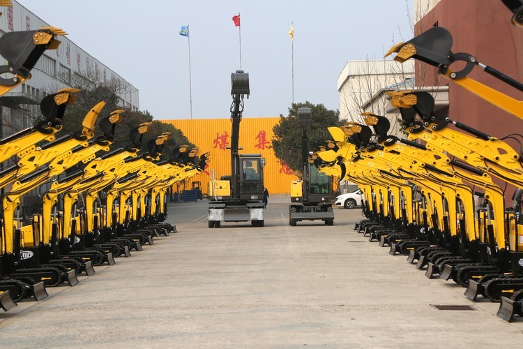 ZHONGMEI Minibagger Crawler 1.2 Ton Mini excavadora Escavator Pelle Digger Mini Excavator