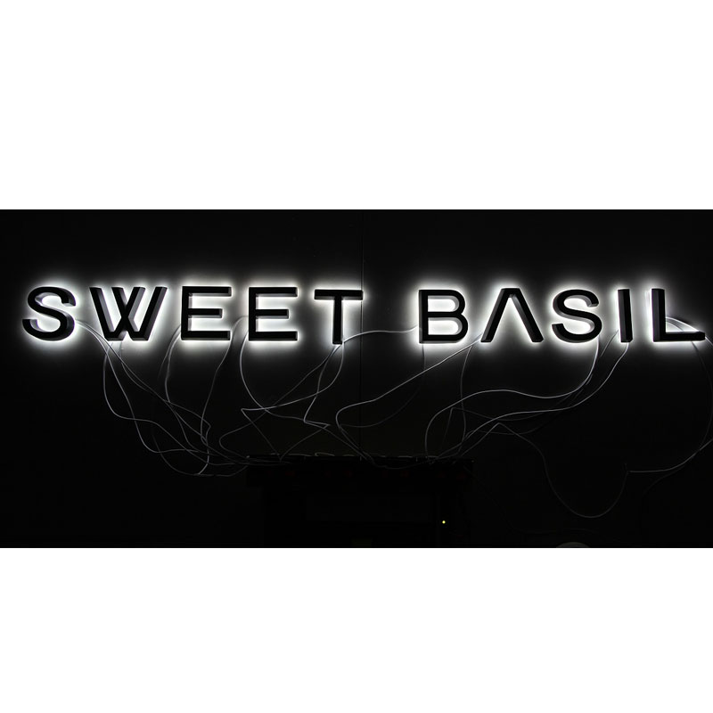 Custom company logo 3d illuminated logo metal back lit signage led logo sign backlit light