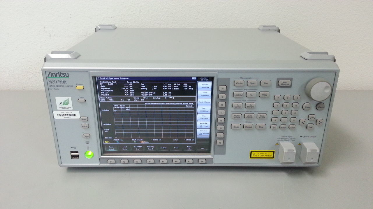 MS9740A Anritsu Spectrum Analyzer Long Wavelength 600nm-1750nm