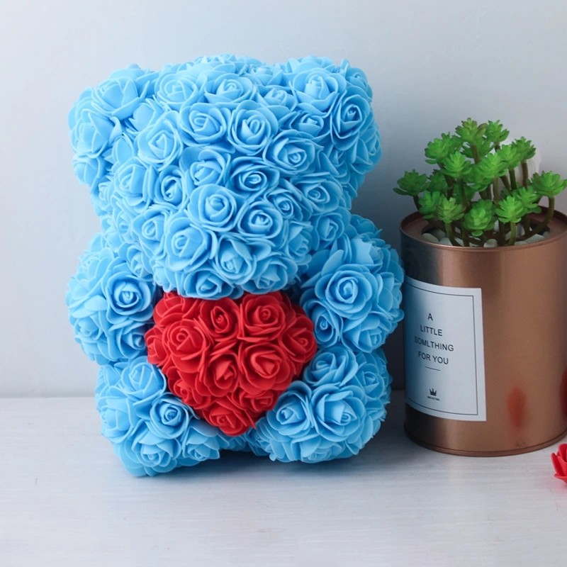 2020-2021 Valentines Day Small Rose Bear 25cm Rose Bear With Heart