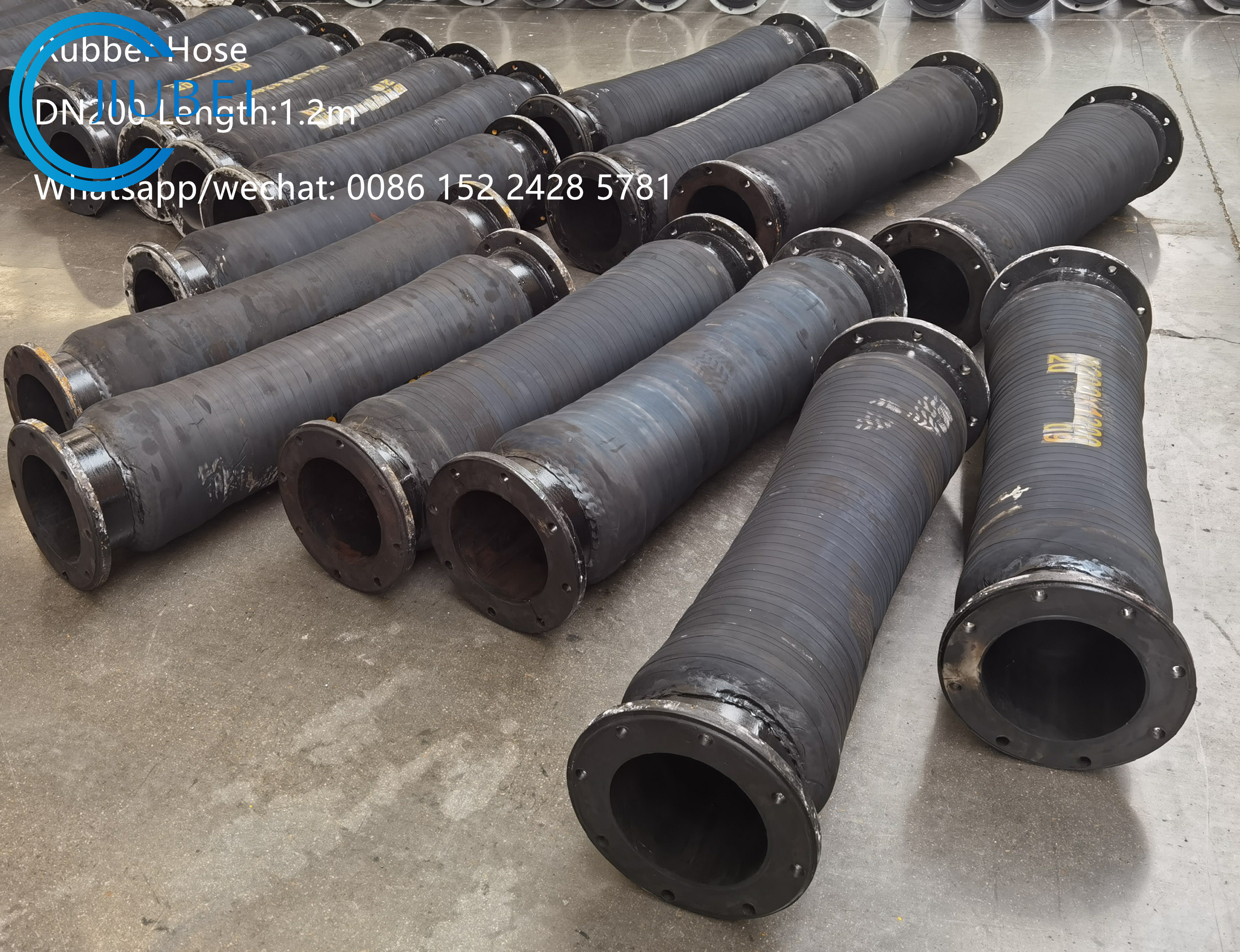 High Flexible Dredging Rubber Hose 50 Ft Length For Sand And Mining Tailings Discharging