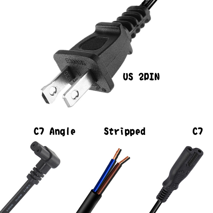 2m 6ft 2 Pin USA Figure 8 Power Supply Extension Cable Us Plug To Iec C7 Power Supply Cable Cord