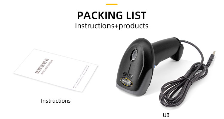 Long Range Wireless 2D CMOS Handheld Automatic Scan QR Barcodes Scanner for Scanning