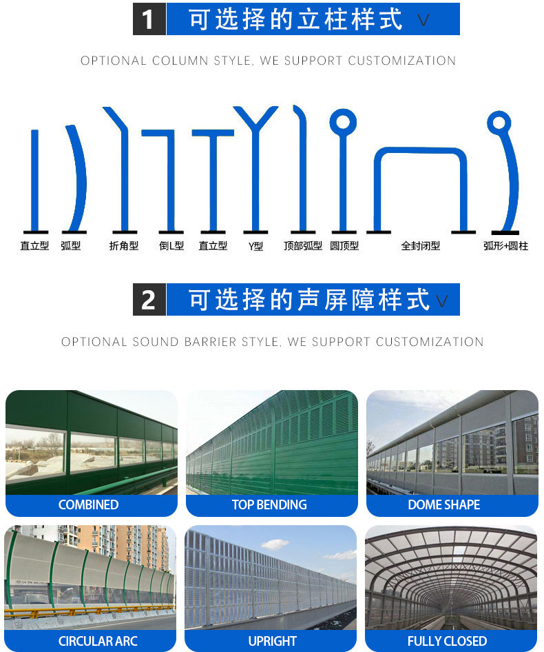 Road Noise Barrier with Aluminum Panel Sound Insulation Screen and Isolation Barrier
