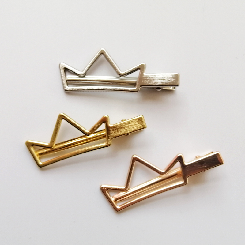 Metal Crown Hair Clip Pin Set Accessories Girl 7x2.5cm