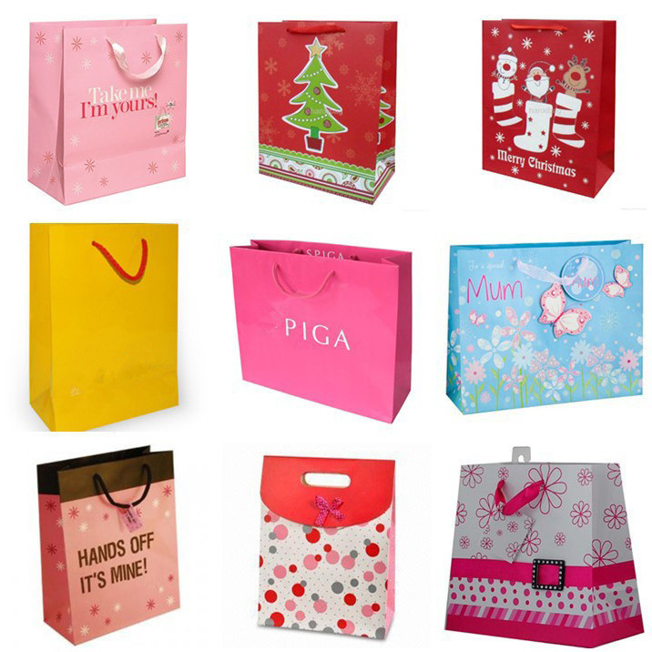Custom Coated Foldable Paper Bag for Luxury Gift Paper Shopping Bag with Drawstring Handle